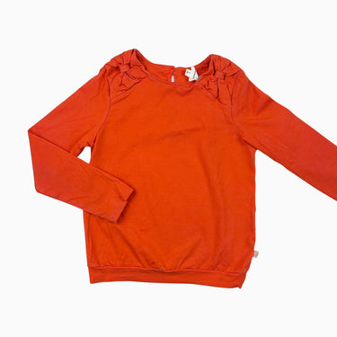 Chandail orange en coton et modal 6Y