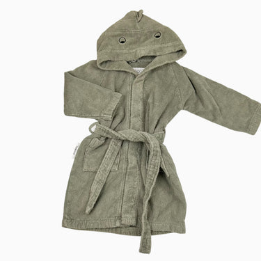 Peignoir olive en ratine 5-6Y