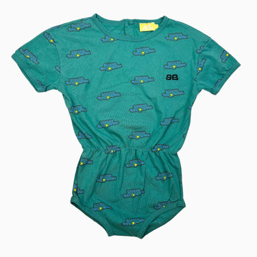 Combi short vert émeraude en coton 'Spread the Love' 6-7Y