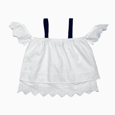 Haut blanc, broderie anglaise 8Y