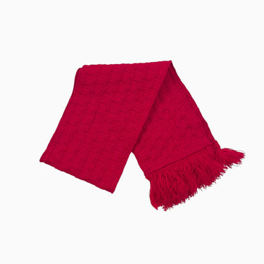 Foulard rouge en tricot