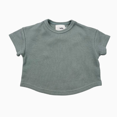 T-shirt menthe en coton gaufré 6-9M