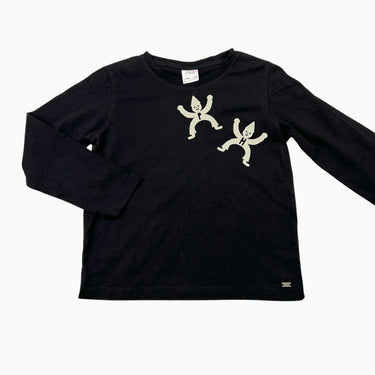 Chandail noir revalorisé bonhomme 8-9Y