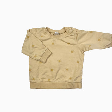 Pull jaune 'soleils' 6-9M