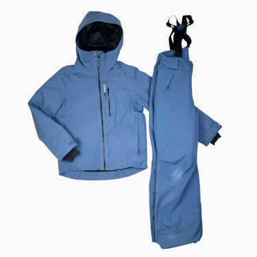 Ensemble manteau et salopette bleue 10Y