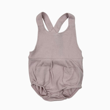 Barboteuse mauve côtelée 0M