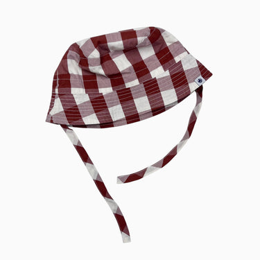 Chapeau soleil vichy brique 3-6M