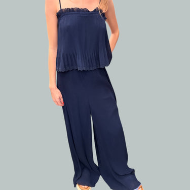 Combi 'Anémone' marine en viscose plissé pour femmes 36EU