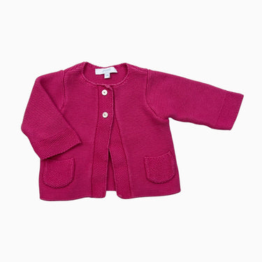 Cardigan fushia en tricot de coton 3M