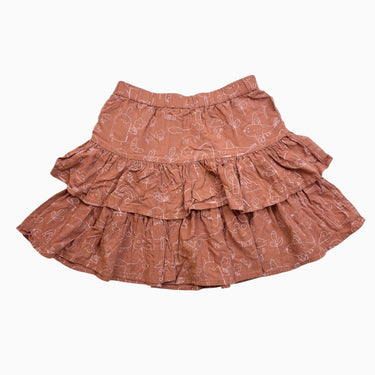 Jupe terracotta 'animaux' 8Y