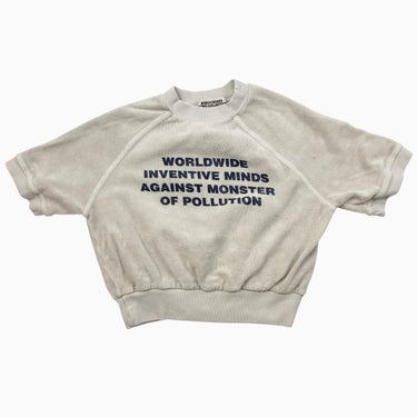 Pull gris en ratine 'Worlwide' 2-3Y