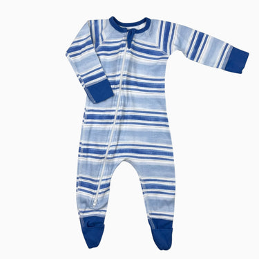 Pyjama a rayures bleues 3-6m