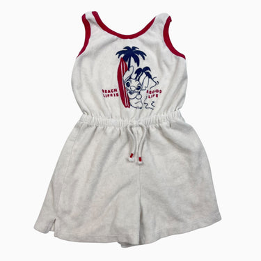 Combi short vanille 'Stitch' en ratine 8Y