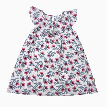 Robe en coton à large col et imprimé 'fleur-coeur' 18M