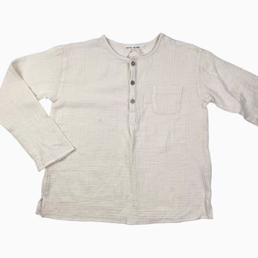Blouse vanille en mousseline 8-9Y