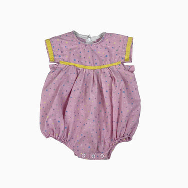 Barboteuse rose 'étoiles' 12M