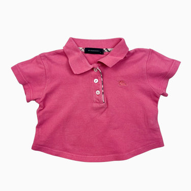 Polo cropped rose en coton piqué (Fit petit) 2Y (12-18M)