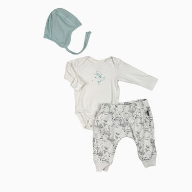 Ensemble 'Moomin' body legging et bonnet avec boite 3-6M