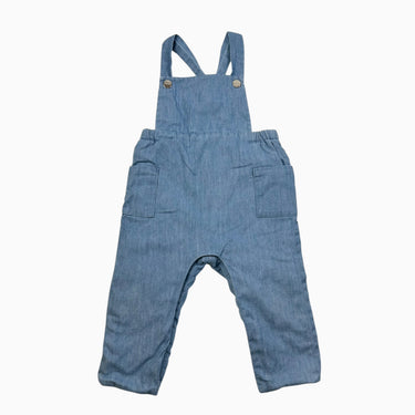 Salopette en coton chambray 12M