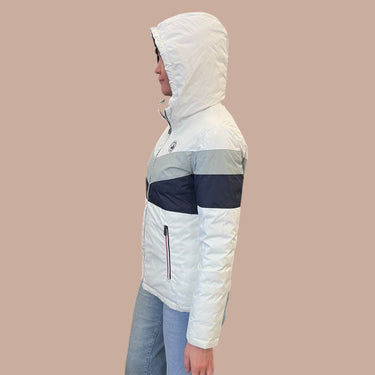 Manteau 'Seoul' marine réversible blanc pour femmes S