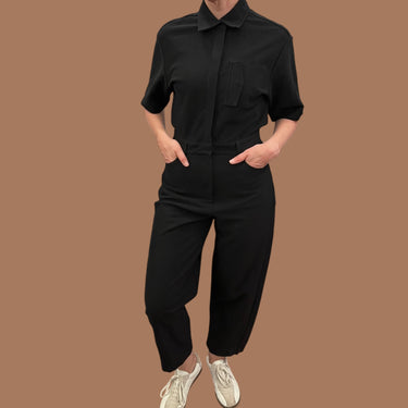 Combi noire en coton pour femmes S