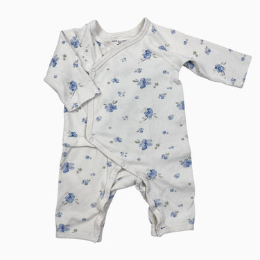 Combi vanille 'bleuets' 3-6M