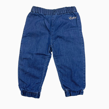 Pantalon chambray avec taille ajustable 12M