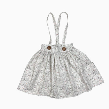 Jupe à bretelle blanche fleurie 7-8Y