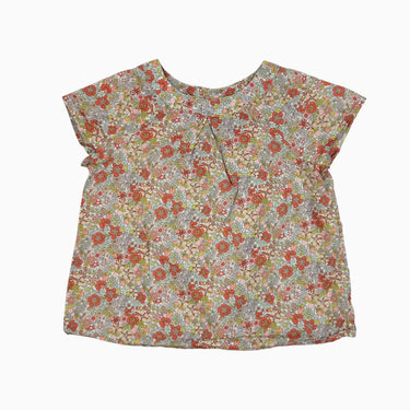 Blouse liberty 'fleurs et fraises' en coton 6Y
