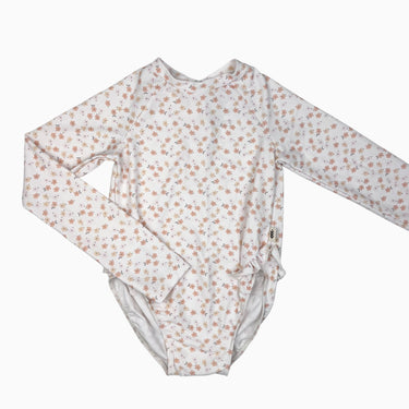 Maillot blanc fleurs pastels 8-9Y