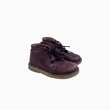 Bottines scallop plum en cuir 23EU