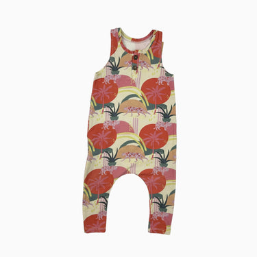 Combi sans manche en bambou et coton bio guepard 1-3Y