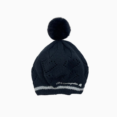 Bérêt avec pompon marine doublée en polar 18M-4Y