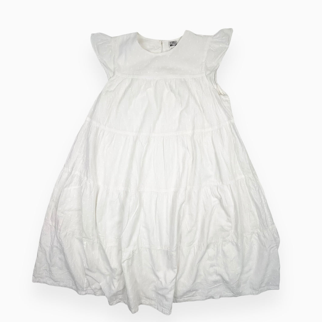 Robe blanche en coton point d'esprit 12Y