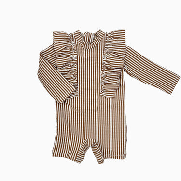 Maillot à rayures noisette 4-6M
