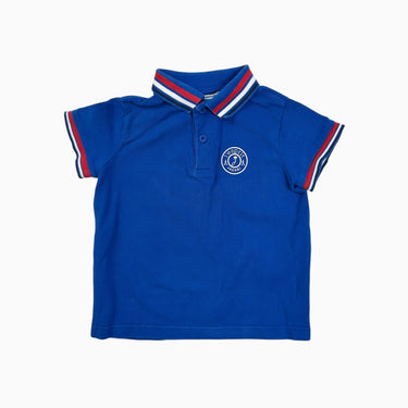 Polo bleu royal en coton piqué 3Y
