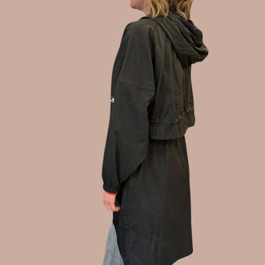 Manteau mi-saison midi noir 'Stella Mccartney' en nylon et poly pour femmes S