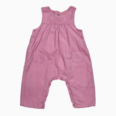 Salopette rose gomme en corduroy 6M