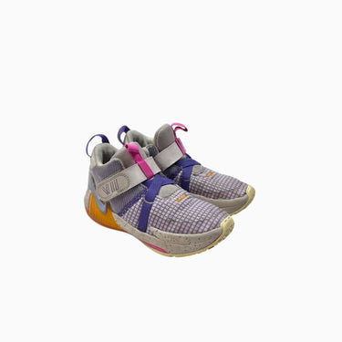 Sneakers à carreaux mauve à velcro 13US