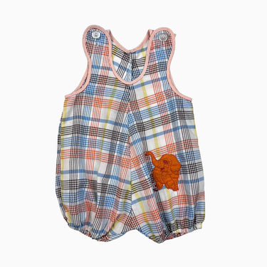 Barboteuse vintage carreauté 'éléphant' 2-3Y