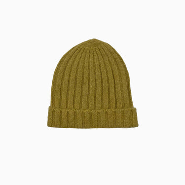 Tuque chartreuse en tricot d'acrylique, nylon et laine 6-12M