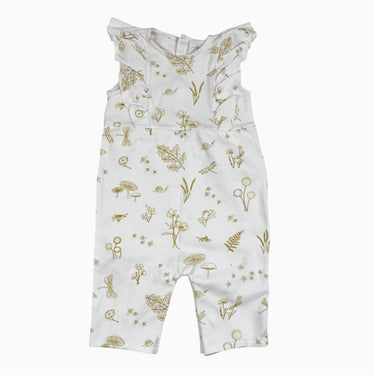 Combi blanche motif ocre volants 12-18M