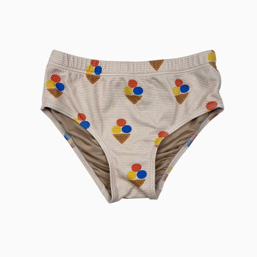 Bas de maillot vanille à imprimé cornet de glace 12Y