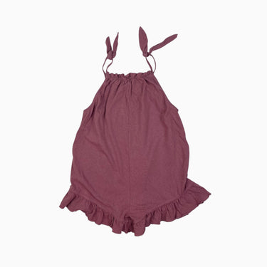 Shortall terracotta en lin et coton 6Y