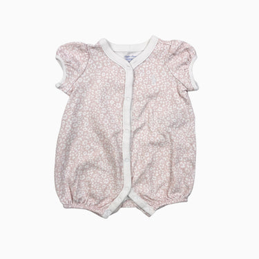 Barboteuse rose pâle fleurie NB