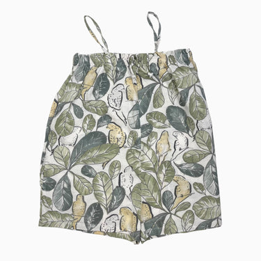 Combi-short imprimé oiseaux en coton bio 4Y