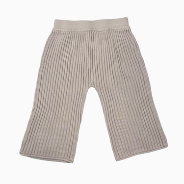 Pantalon vanille en tricot de coton cotelé 5Y