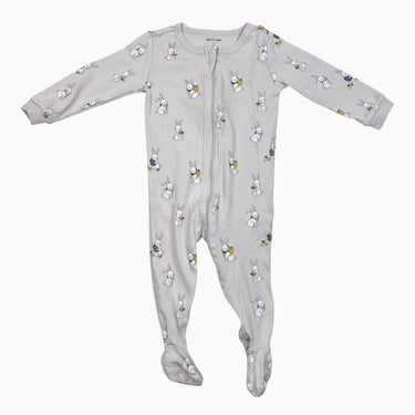 Pyjama gris 'lapins avec des oeufs' 12M