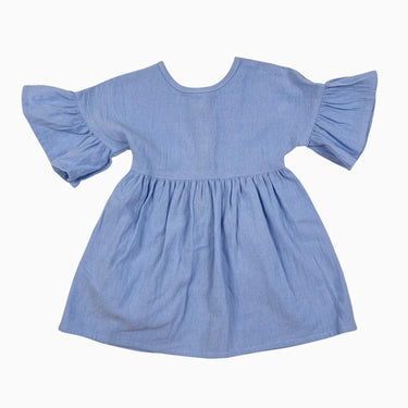 Robe bleue en coton 9-18M