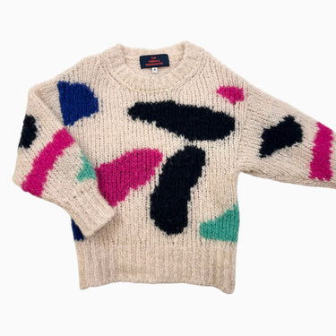 Pull "Arty Bull' en tricot de laine et polyamide 4Y